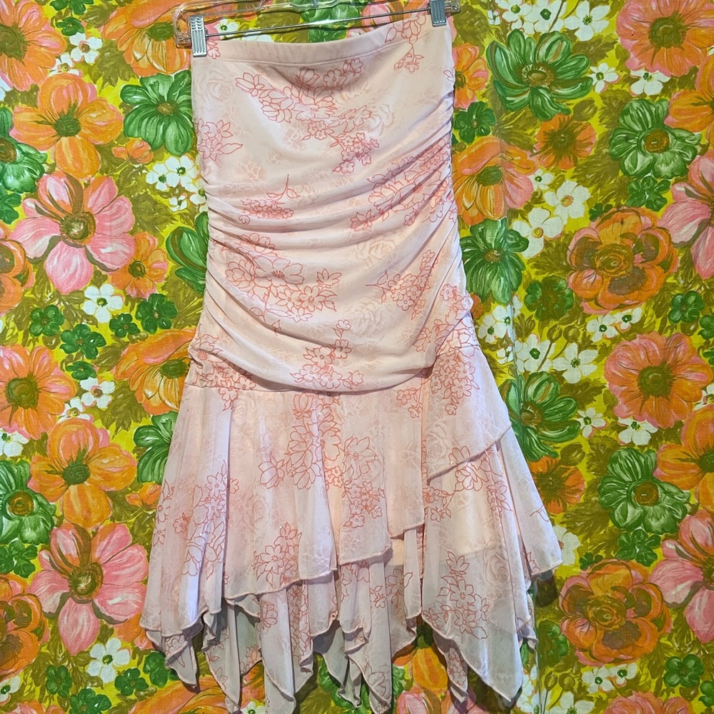 Vintage Y2K Sparkle Fairy Mini Dress L